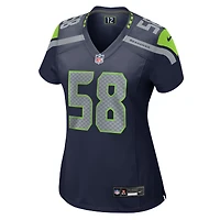 Maillot de match d'équipe Nike Derick Hall College Navy Seattle Seahawks pour femme