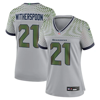 Maillot de match Nike Devon Witherspoon Wolf Grey Seattle Seahawks 2025 Rivalries Collection pour femme