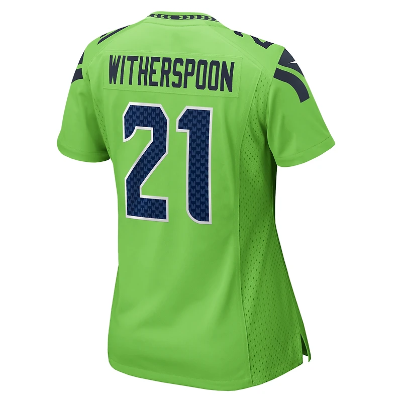 Maillot de match Nike Devon Witherspoon pour femmes, vert fluo, Seattle Seahawks