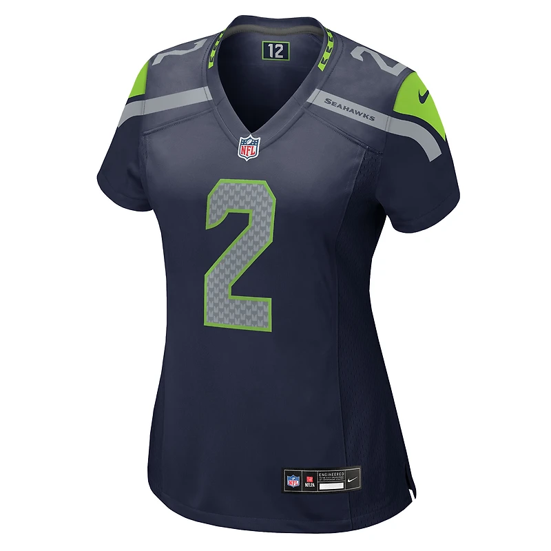 Maillot Nike Drew Lock College Navy pour femme des Seattle Seahawks