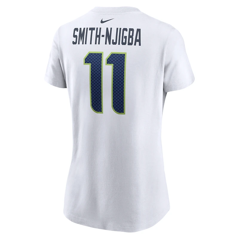 Women's Nike Jaxon Smith-Njigba White Seattle Seahawks Player Name & Number T-Shirt