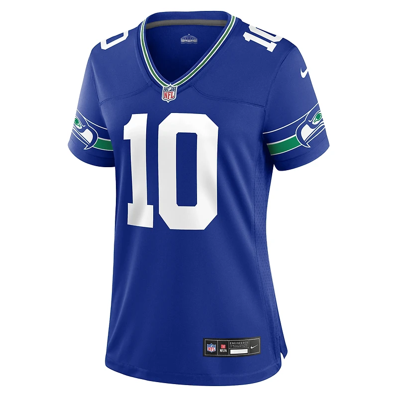 Maillot de jeu joueur à la retraite Nike Jim Zorn Royal Seattle Seahawks Throwback pour femme