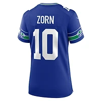 Women's Nike Jim Zorn Royal Seattle Seahawks Throwback Retired Player Game Jersey