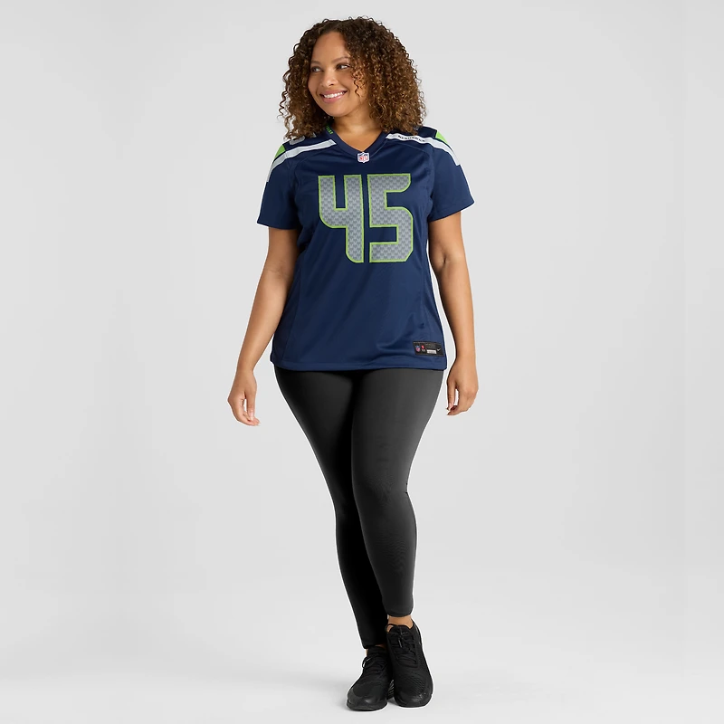 Maillot de joueur retraité Nike Kenny Easley College Navy des Seattle Seahawks pour femme