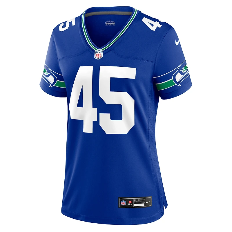 Maillot Nike Kenny Easley Royal Seattle Seahawks Throwback Joueur retraité pour femme
