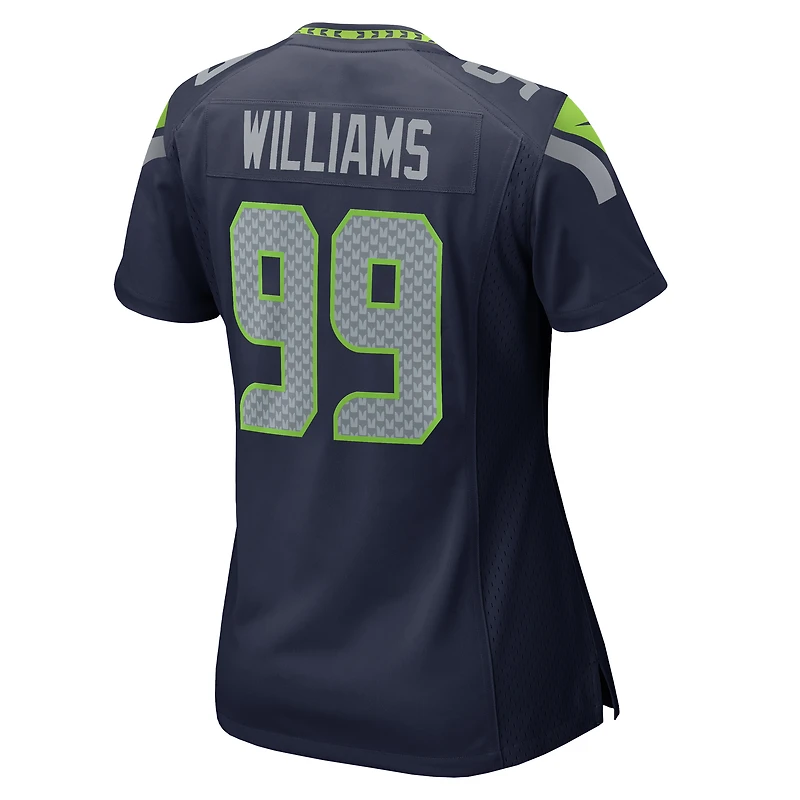Maillot Nike Leonard Williams College pour femme, bleu marine, des Seattle Seahawks