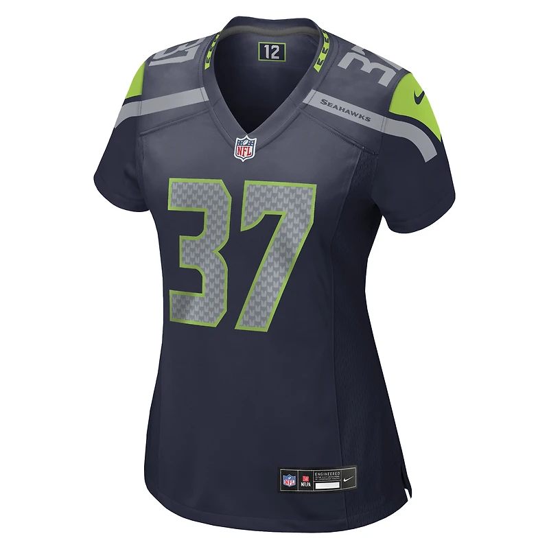 Women's Nike Maxen Hook  College Navy Seattle Seahawks Team Game Jersey