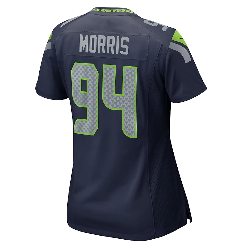 Maillot de match Nike Mike Morris College Navy pour femme des Seattle Seahawks
