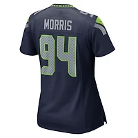 Maillot de match Nike Mike Morris College Navy pour femme des Seattle Seahawks