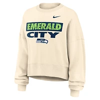 Sweat-shirt Nike Deep Threat Phoenix pour femme, couleur naturelle, Seattle Seahawks