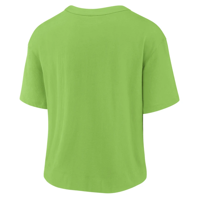 Women's Nike Neon Green/College Navy Seattle Seahawks High Hip Fashion T-Shirt
