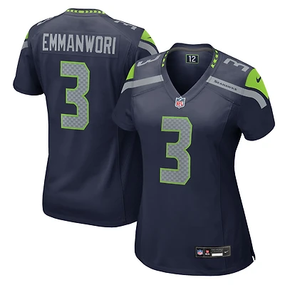 Maillot de match Nike Nick Emmanwori pour femme, bleu marine, Seattle Seahawks