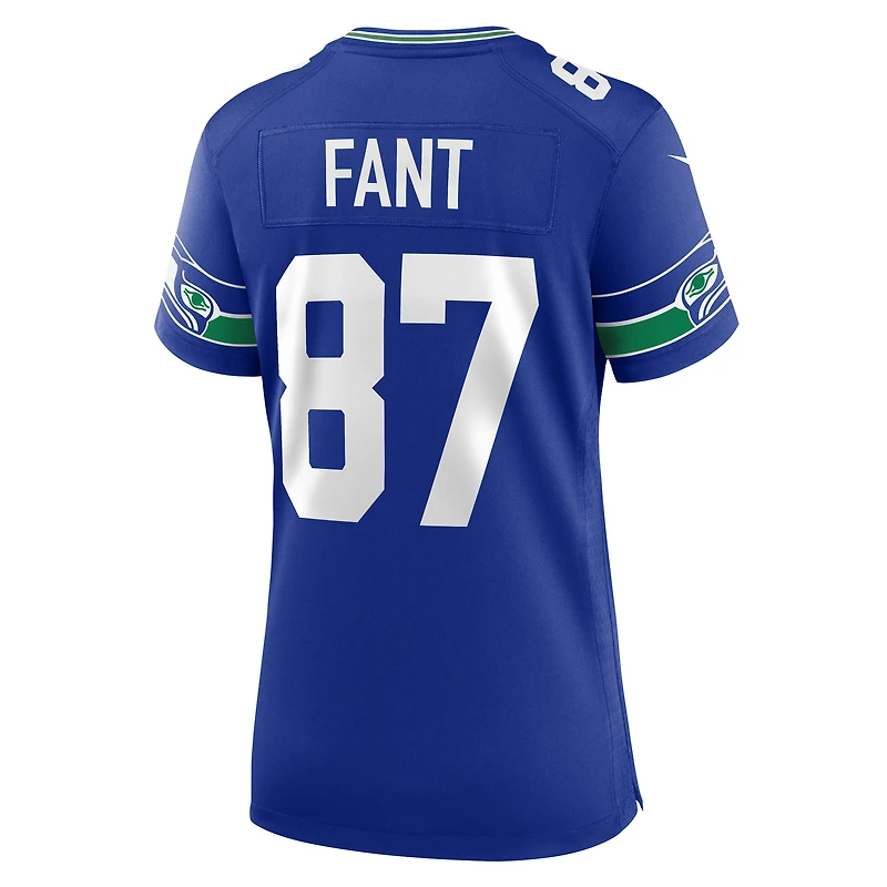Maillot de match pour femme Nike Noah Fant Royal Seattle Seahawks Throwback Player