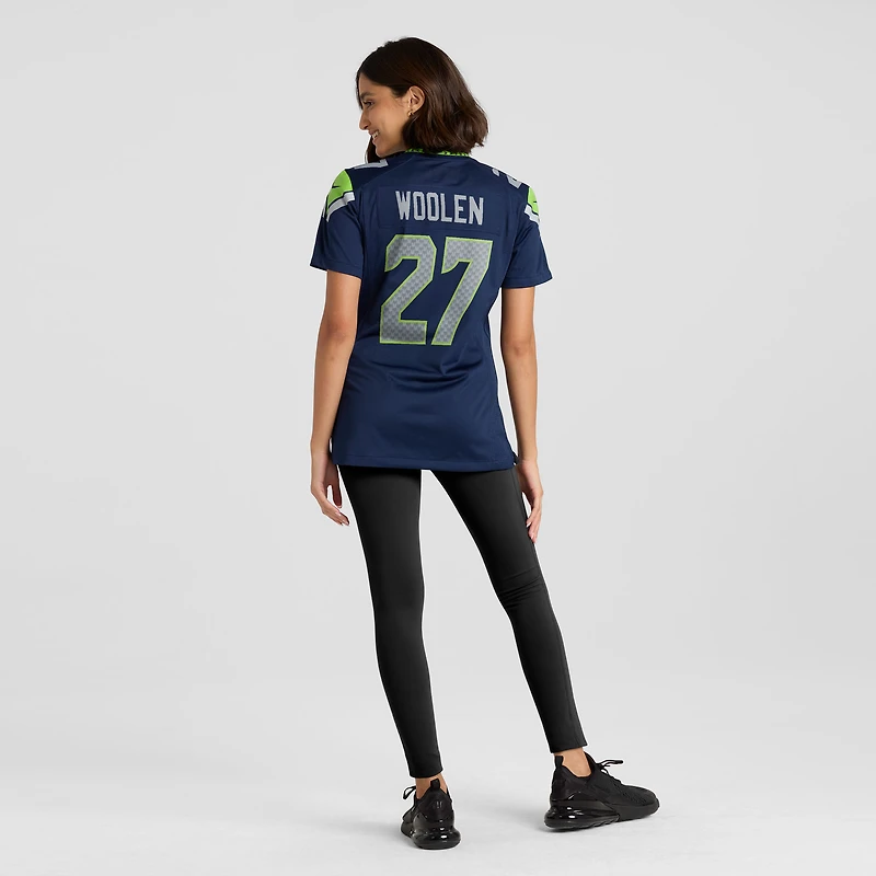 Women's Nike Riq Woolen  College Navy Seattle Seahawks Team Game Jersey