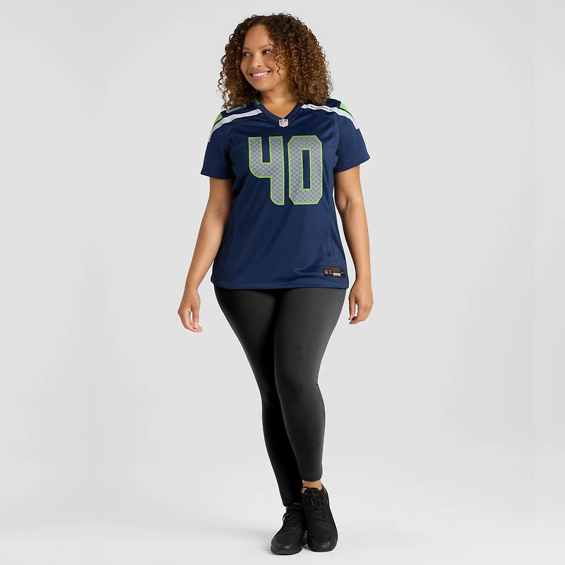 Women's Nike Robbie Ouzts  College Navy Seattle Seahawks Team Game Jersey