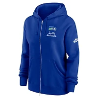 Sweat à capuche entièrement zippé Nike Royal Seattle Seahawks Phoenix Rewind pour femme