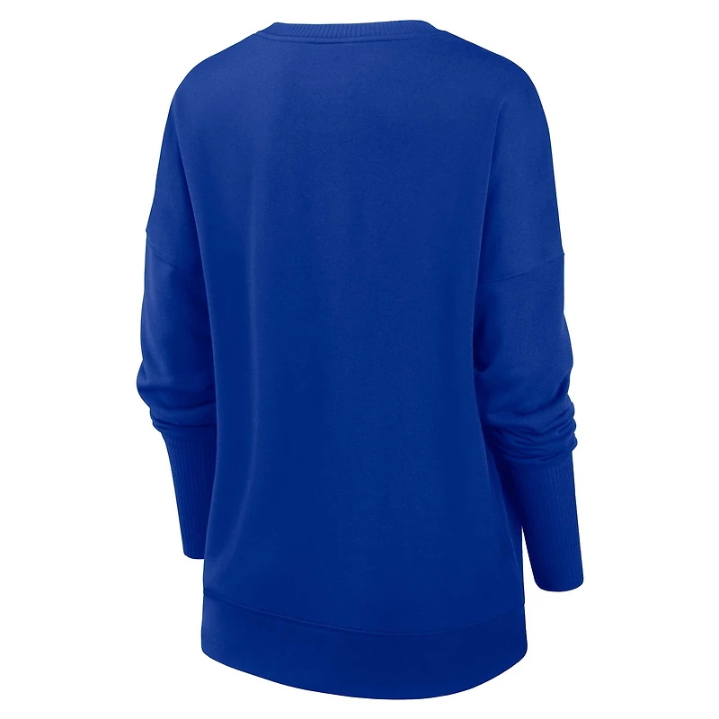 Women's Nike Royal Seattle Seahawks Rewind Playback Icon Performance Pullover Sweatshirt