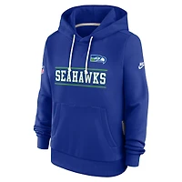 Sweat à capuche Nike Royal Seattle Seahawks Sideline Standard Issue Alternate Dri-FIT pour femme