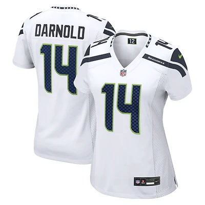 Maillot de match Nike Sam Darnold blanc des Seattle Seahawks pour femmes