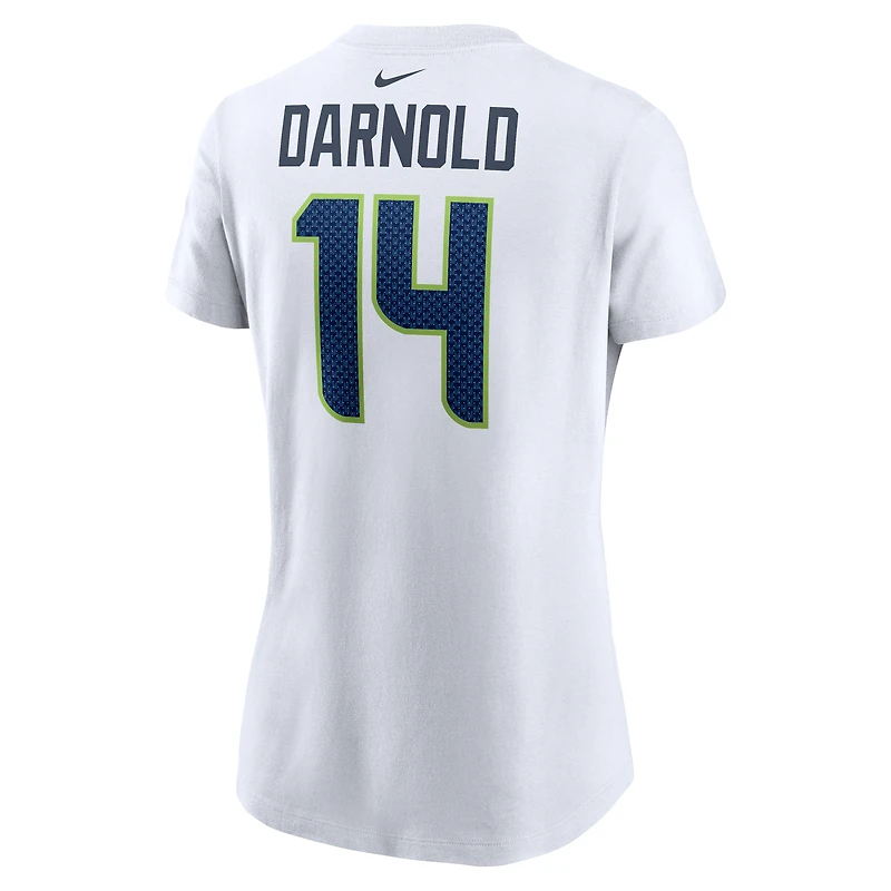 Women's Nike Sam Darnold White Seattle Seahawks Player Name & Number T-Shirt