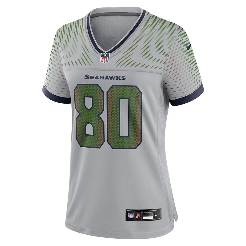 Women's Nike Steve Largent Wolf Gray Seattle Seahawks 2025 Rivalries Collection Retired Game Jersey