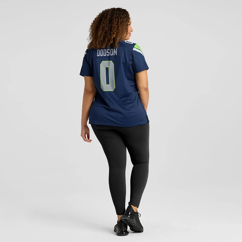 Maillot de match Nike Tyrel Dodson College Navy pour femme des Seattle Seahawks