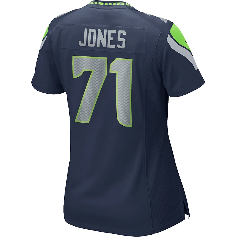 Maillot de joueur retraité Nike Walter Jones College Navy des Seattle Seahawks pour femme