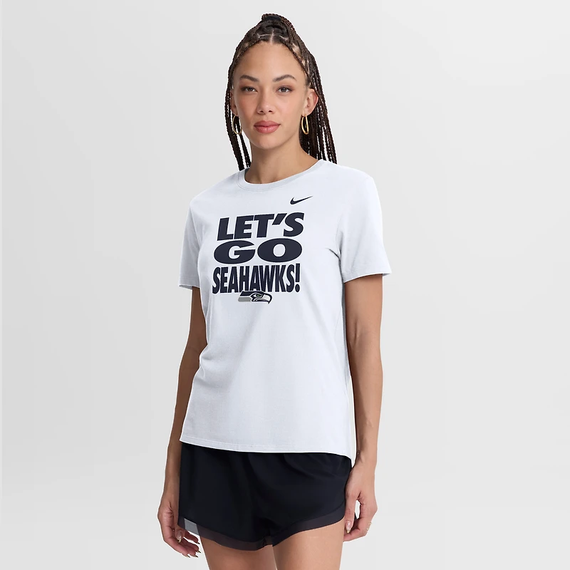 T-shirt Nike blanc Seattle Seahawks Primetime pour femmes