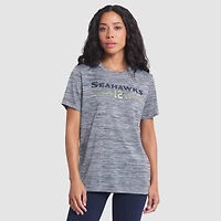 T-shirt Nike gris loup pour femme Seattle Seahawks 2025 Rivalries Collection Sideline Velocity Dri-FIT