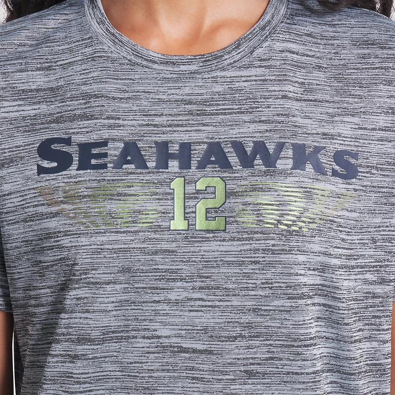 Women's Nike Wolf Gray Seattle Seahawks 2025 Rivalries Collection Sideline Velocity Dri-FIT T-Shirt