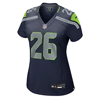 Maillot de match Nike Zach Charbonnet College Navy Seattle Seahawks pour femmes
