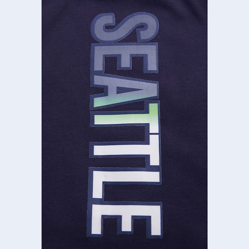 Débardeur court classique Pro Standard Navy Seattle Seahawks Ombre Wordmark pour femmes
