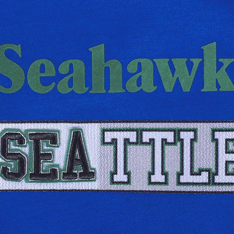 Women's Pro Standard Royal Seattle Seahawks Split Logo Full-Zip Hoodie