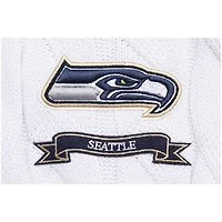 Women's Pro Standard  White Seattle Seahawks Prep V-Neck Pullover Sweater