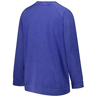 Sweat-shirt raglan délavé à l'acide pour femme Profile Royal Seattle Seahawks, grande taille