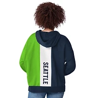 Sweat à capuche manches longues Power Move pour femme de la collection Starter College Navy des Seattle Seahawks