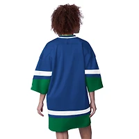 Women's Starter Royal Seattle Seahawks Slap Shot 3/4 Sleeve Sneaker Dress