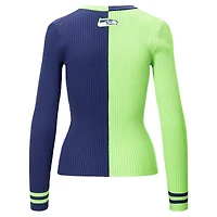 Pull cargo STAUD vert fluo/marine Seattle Seahawks pour femme