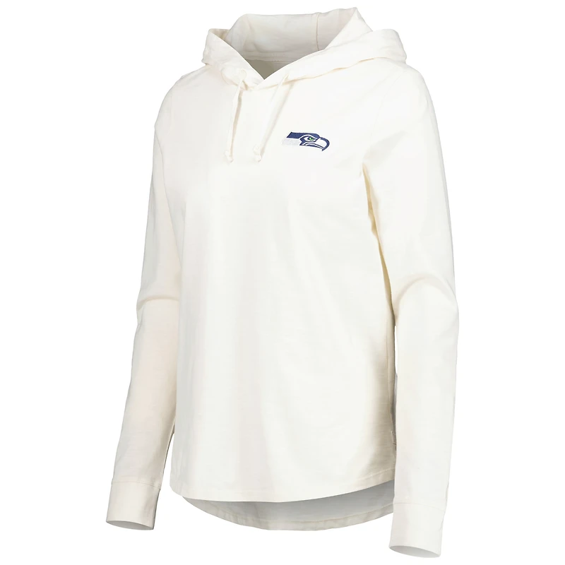 Women's Tommy Bahama Cream Seattle Seahawks Ashby Isles Jersey Pullover Hoodie