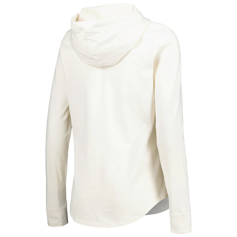 Women's Tommy Bahama Cream Seattle Seahawks Ashby Isles Jersey Pullover Hoodie