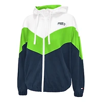 Women's Tommy Hilfiger College Navy/Neon Green Seattle Seahawks Abrena - Full-Zip Hoodie Jacket