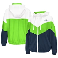 Women's Tommy Hilfiger College Navy/Neon Green Seattle Seahawks Abrena - Full-Zip Hoodie Jacket