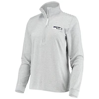 Women's Vineyard Vines Heather Gray Seattle Seahawks Sankaty Shep Half-Zip Pullover Top