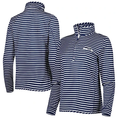 Haut à enfiler demi-zippé Vineyard Vines College Navy Seattle Seahawks Sankaty Shep pour femme