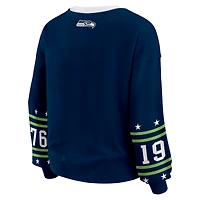 Women's WEAR by Erin Andrews  College Navy Seattle Seahawks Sport Long-Sleeve T-Shirt