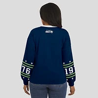 Women's WEAR by Erin Andrews  College Navy Seattle Seahawks Sport Long-Sleeve T-Shirt