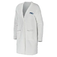 WEAR by Erin Andrews Crème Seattle Seahawks Cozy Lounge Cardigan Pull pour femmes