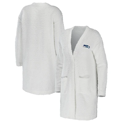 WEAR by Erin Andrews Crème Seattle Seahawks Cozy Lounge Cardigan Pull pour femmes