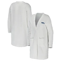 WEAR by Erin Andrews Crème Seattle Seahawks Cozy Lounge Cardigan Pull pour femmes