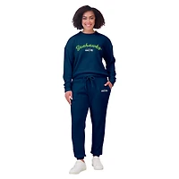 Ensemble de détente pour femme WEAR by Erin Andrews composé d'un t-shirt à manches longues et pantalon en tricot tri-blend crème Seattle Seahawks